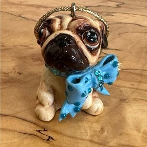 Pug Holiday Ornament by Blue Witch NEW